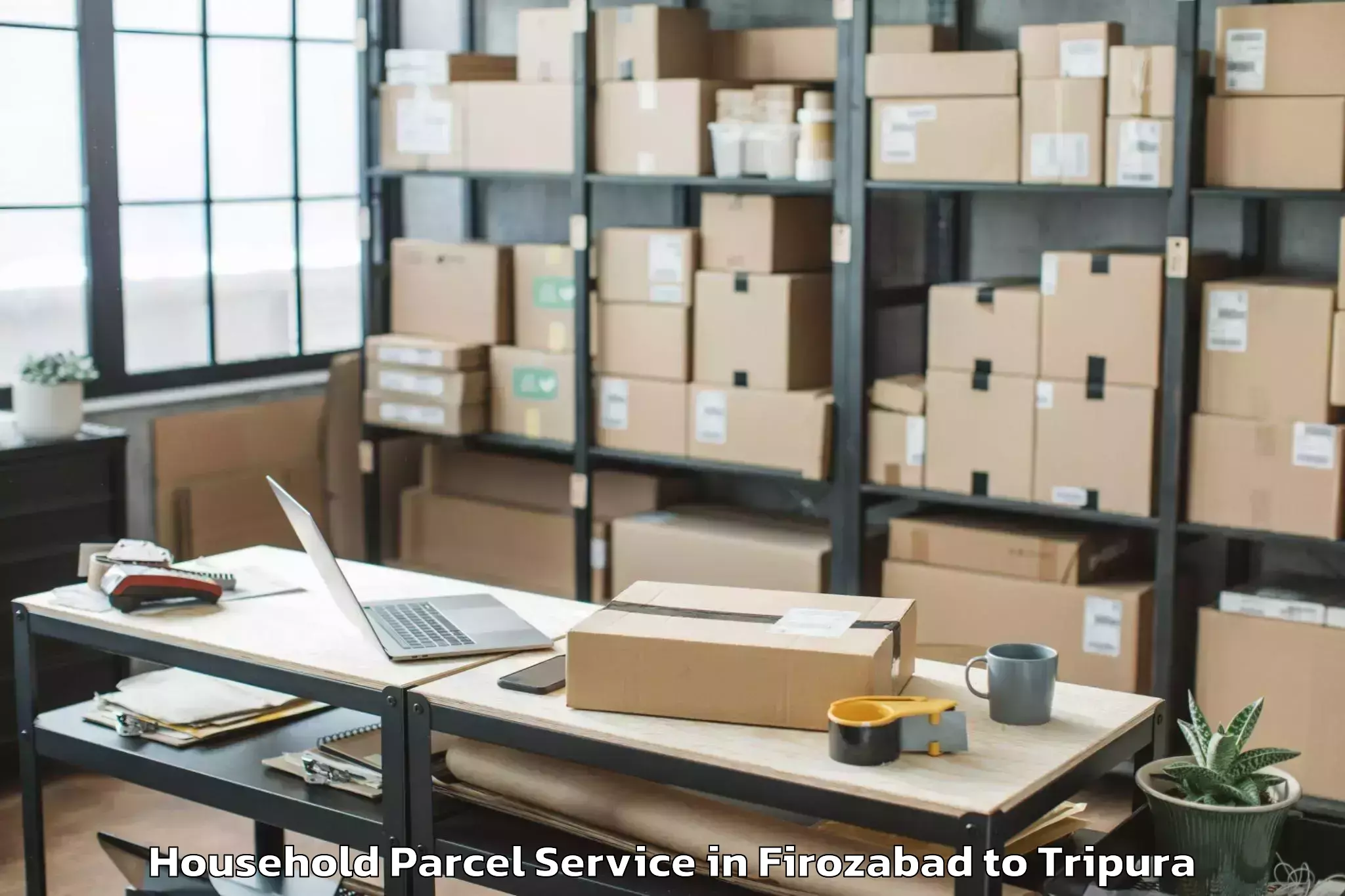 Professional Firozabad to Khowai Household Parcel